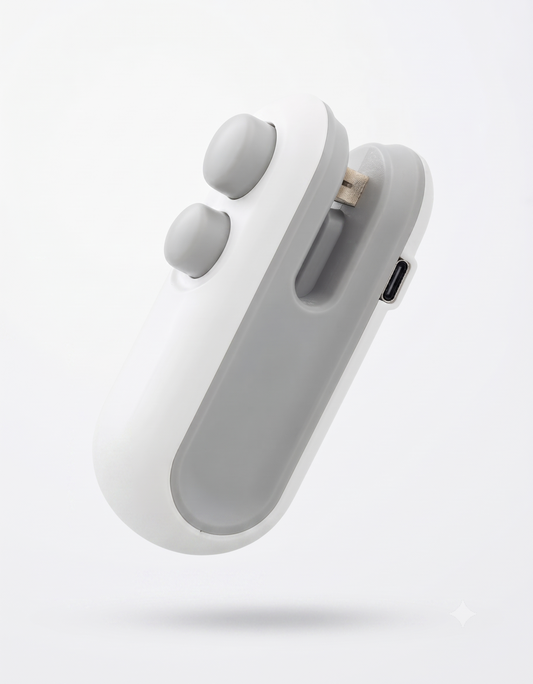 Mini Sellador de Bolsas Recargable USB 2 en 1 | Sella y Conserva tus Alimentos