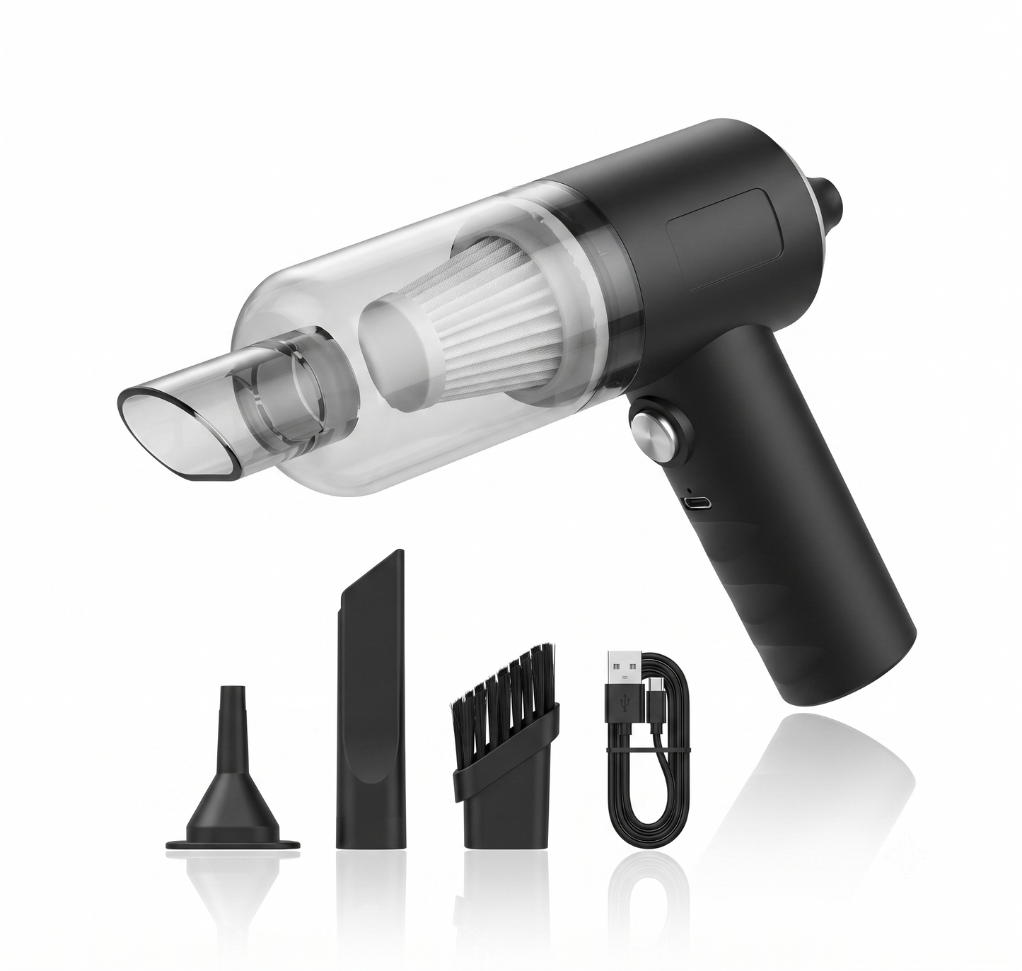 Mini Aspiradora Inalámbrica TurboVac™ 3 en 1 para Auto y Hogar