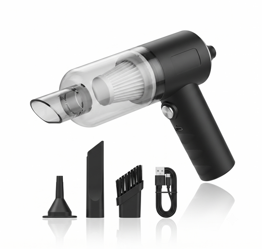 Mini Aspiradora Inalámbrica TurboVac™ 3 en 1 para Auto y Hogar